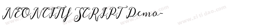 NEONCITY SCRIPT Demo字体转换